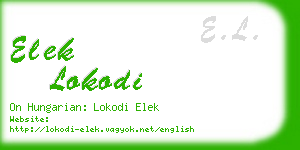 elek lokodi business card
